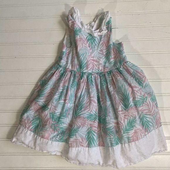 Tommy Bahama Kids Toddler Girls Tropical Palm Leaves Sun Dress Size 3T - Picture 1 of 12